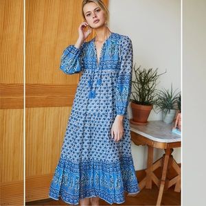 Emerson Fry // Heirloom Dress in Indigo, Size Small